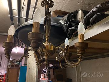 1 lampadario e lampade varie