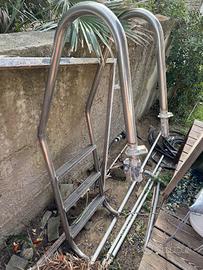 2 Scale inox per piscina interrata in muratura
