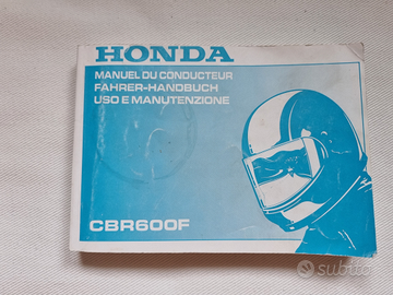 Libretto uso e manutenzione transalp cbr600