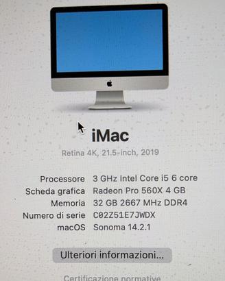 IMac 21,5 pollici, 2019