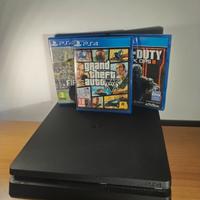PS4 (ps4 Slim) Nera + 3 giochi 
