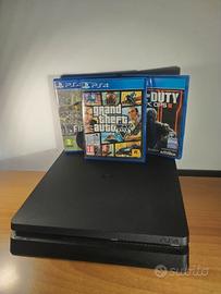 PS4 (ps4 Slim) Nera + 3 giochi 