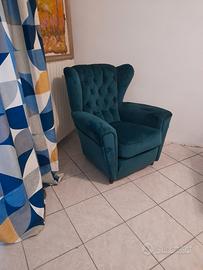 poltrona anni 50 ritappezata,bergere france