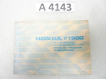 Honda FT 500 manuale del proprietario inglese fran