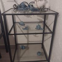 COMODINI IN FERRO BATTUTO E CRISTALLO