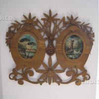 Cornice o portafoto con dipinti a olio su rame