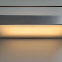 LAMPADA DA PARETE  NEON ALLUMINIO E VETRO SATINATO