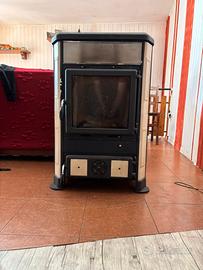stufa a legna con canna fumaria
