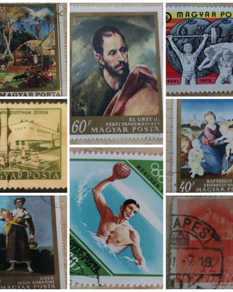 Lotto 8 Francobolli Ungheria Magyar Posta