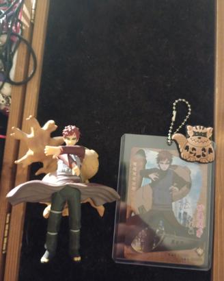 portachiavi gaara + segnalibro con carta gaara