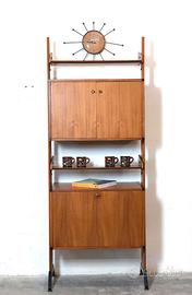 Libreria Teack a 1 Campata Anni 60 Vintage -