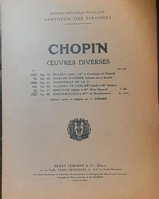 spartito Chopin Oeuvres diverses