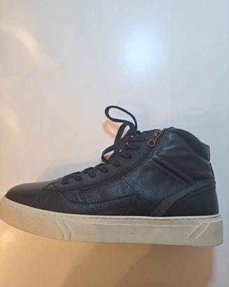 Sneakers alte uomo in pelle Nero Giardini
