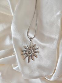 collana sole argentato 