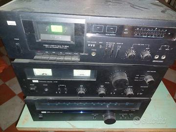 Set SANYO lettore CD, amplificatore, giradischi