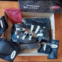 pattini ,inline skates, Roces e set protezione 