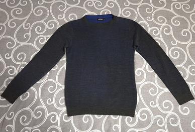 Pullover Antony Morato (M) blu/grigio Slim Lana