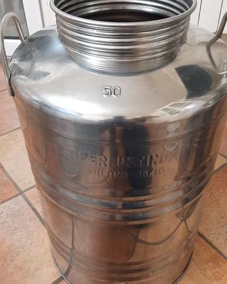 Fusto olio acciaio inox litri 50