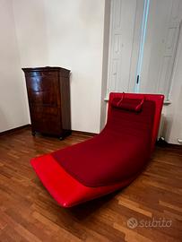 Chaise longue Zanotta design  – rosso