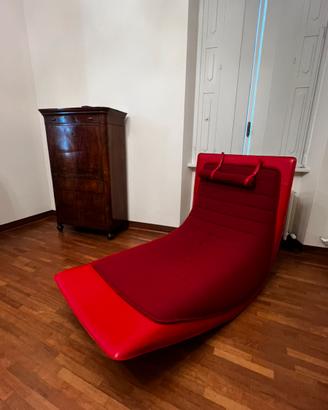Chaise longue Zanotta design  – rosso