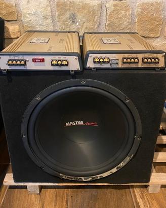 Sub woofer da 38 in cassa e amplificatori