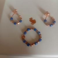 Orecchini e Anello in oro rosa Dodo
