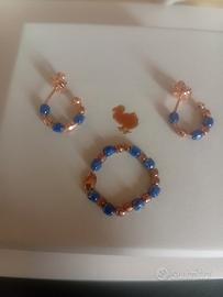 Orecchini e Anello in oro rosa Dodo