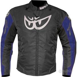 Giubbotto moto in tessuto tecnico Berik Nero e blu