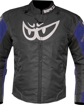 Giubbotto moto in tessuto tecnico Berik Nero e blu