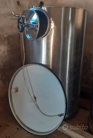 Botte in acciaio da 1000l con camera d'aria
