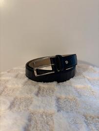 Cintura Baldinini in pelle d’anguilla nera 100 cm