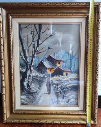 quadro con paesaggio montano