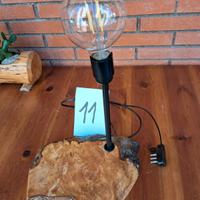 lampade da tavolo in radica di olivo