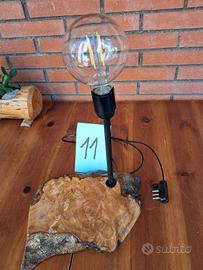 lampade da tavolo in radica di olivo