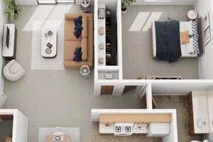 Spazioso trilocale arredato a busto arsizio