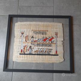 QUADRO INCORNICIATO CON PAPIRO EGIZIANO