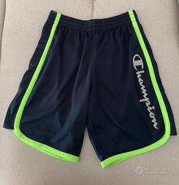 Shorts Champion 13/14 anni blu/verde fluo