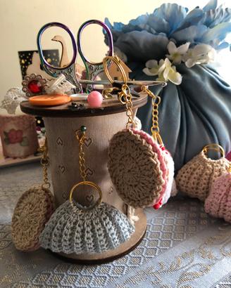 Borsine portachiavi uncinetto