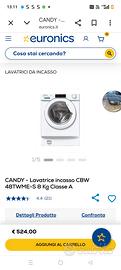 lavatrice Candy incasso 8kg nuova