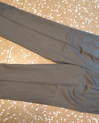 pantaloni sartoriale fresco lana verde scuro