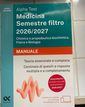Medicina : Alpha test manuale + eserciziario 