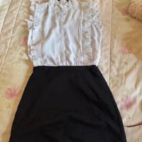 abito elegante grigio e nero è perfetto