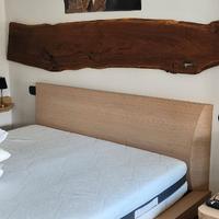 Giro letto matrimoniale in rovere sbiancato