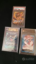 Lotto 3 Carte Gradate One Piece TCG  PSA Beckett 