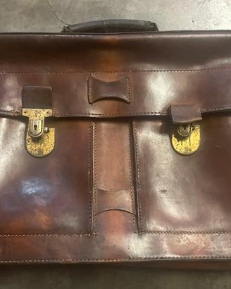 Borsa da avvocato/dottore vintage in pelle