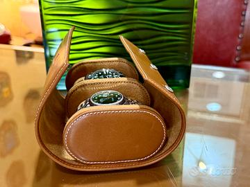 Porta Orologi ROLEX 2 Posti in Cuoio Gold 👇🏻