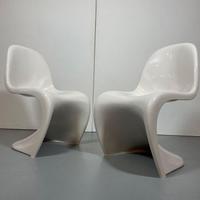 VITRA 2 VERNER Panton S  Resina  bianco lucido