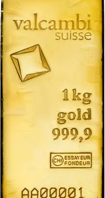 -PREORDINE- 1 Kg Lingotto d'Oro Valcambi