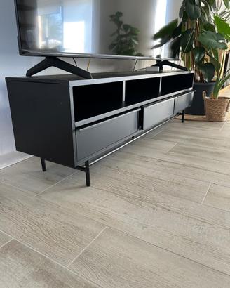 mobile tv maisons du monde metallo nero opaco