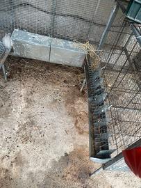gabbia completa di mangiatoia e abbeveratoio 